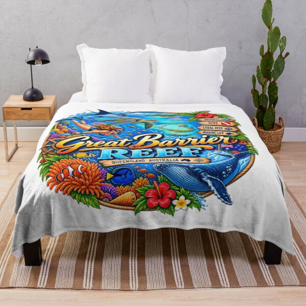 Item preview, Great Barrier Reef Australia – Diving Sea Turtle Coral Reef designed and sold by Wandervogel123.