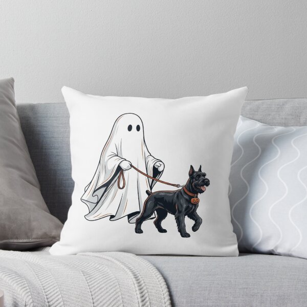 Item preview, Spooky Ghost Walking Giant Schnauzer Dog Lover Halloween Illustration Art designed and sold by raedattia.