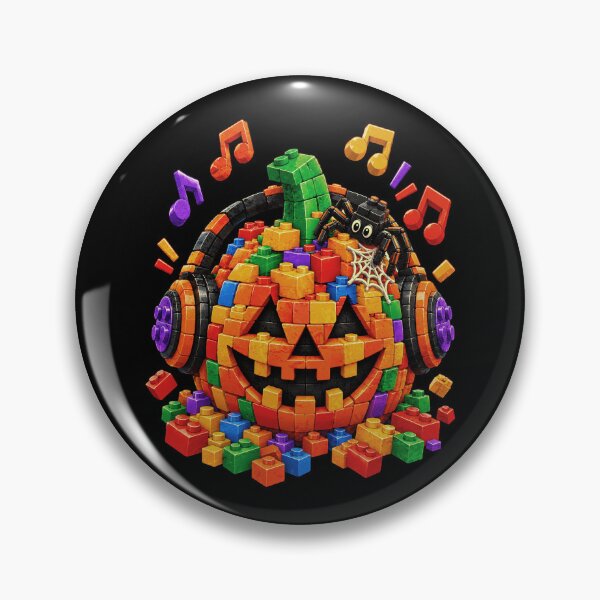 Item preview, Halloween Pumpkin Headphones Brick Building Blocks Music  designed and sold by elongatedjazz.
