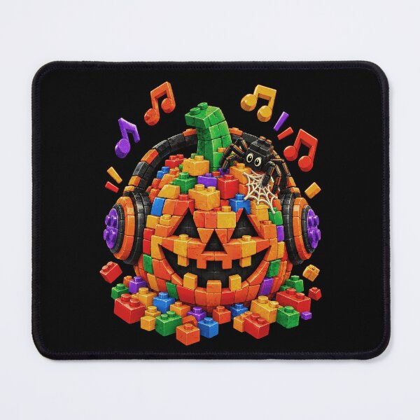 Item preview, Halloween Pumpkin Headphones Brick Building Blocks Music  designed and sold by elongatedjazz.