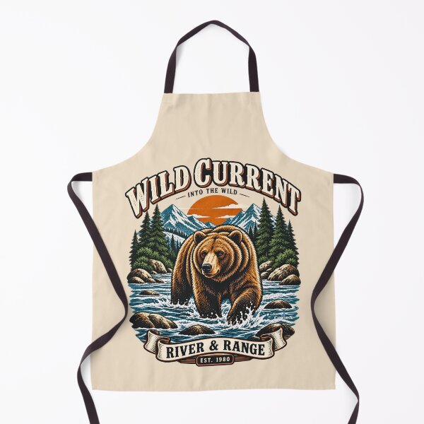 Aperçu de l'œuvre Wild Current Grizzly Bear créée et vendue par EvergreenPark - Tee Studio.