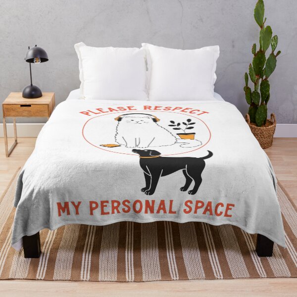 Item preview, Please Respect My Personal Space Funny Cat Dog Introvert Pet Lover T-Shirt designed and sold by Design-Pro-21.