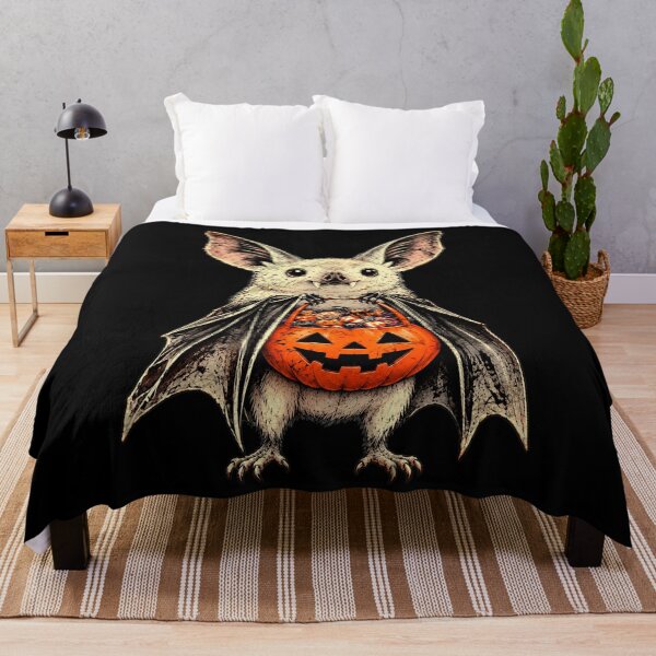 Item preview, Cute White Bat Trick Or Treat Pumpkin Basket Halloween designed and sold by Ortigzitoun.