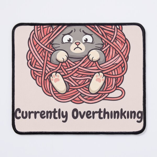 Item preview, Currently Overthinking Yarn Cat designed and sold by Rariks.