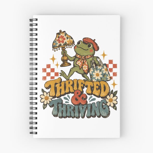 Item preview, Thrifted and Thriving Cottagecore Frog with Vintage Finds designed and sold by Cute-and-Co.