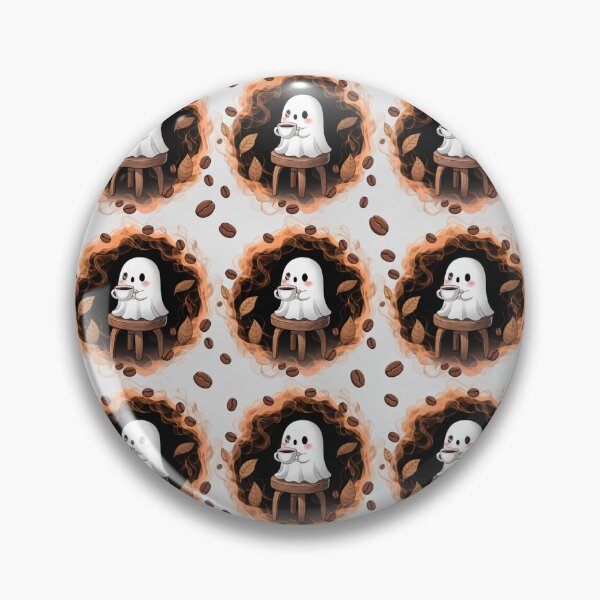 Item preview, Cute Ghost Halloween Polka Dot Seamless Pattern designed and sold by Camel & Quirk.