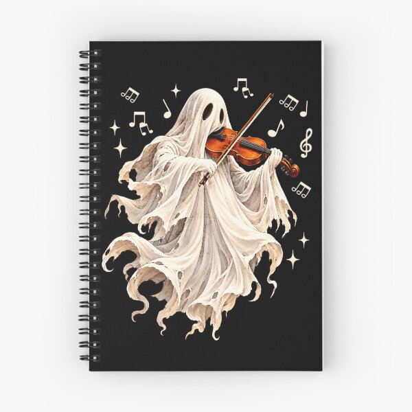 Item preview, Vintage Ghost Playing Violin Cute Halloween Musical Instrument designed and sold by elongatedjazz.