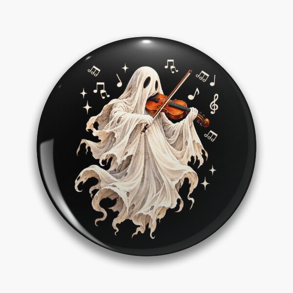 Item preview, Vintage Ghost Playing Violin Cute Halloween Musical Instrument designed and sold by elongatedjazz.