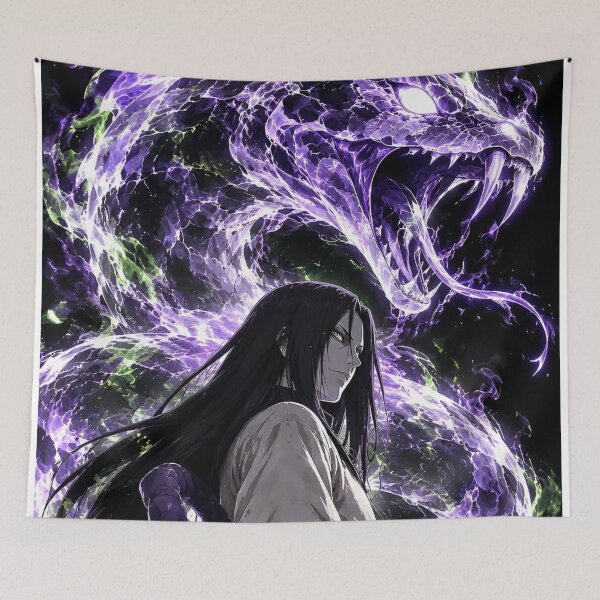 Item preview, Orochimaru Purple Serpent Anime Snake Warrior Dark Shinobi Art designed and sold by Dyan4.