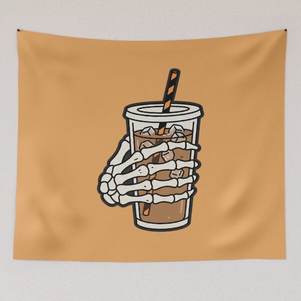 Item preview, Skeleton Hand Holding Iced Coffee designed and sold by Rariks.