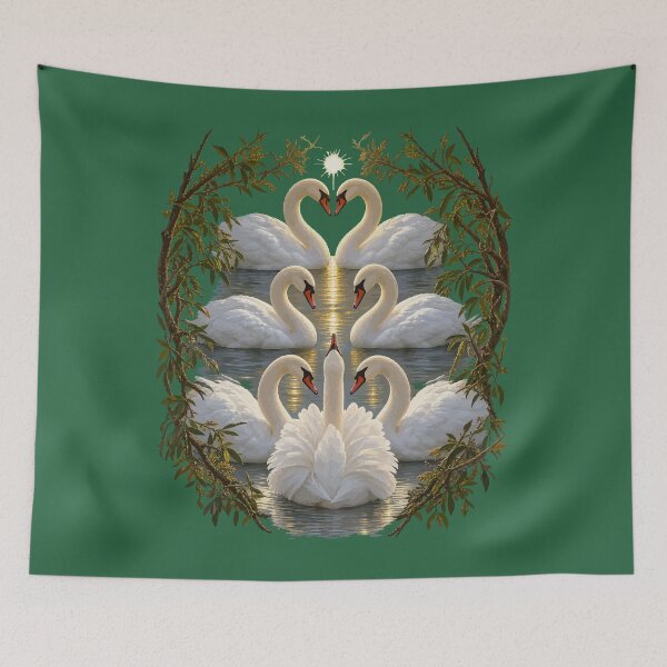 Item preview, Seven Swans-A-Swimming 12 Days-Of-Christmas designed and sold by taiche.