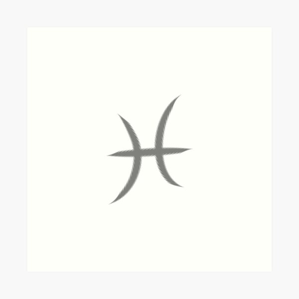 Item preview, Gray Pisces Two Fish Zodiac Symbol Design designed and sold by pattern-archive.