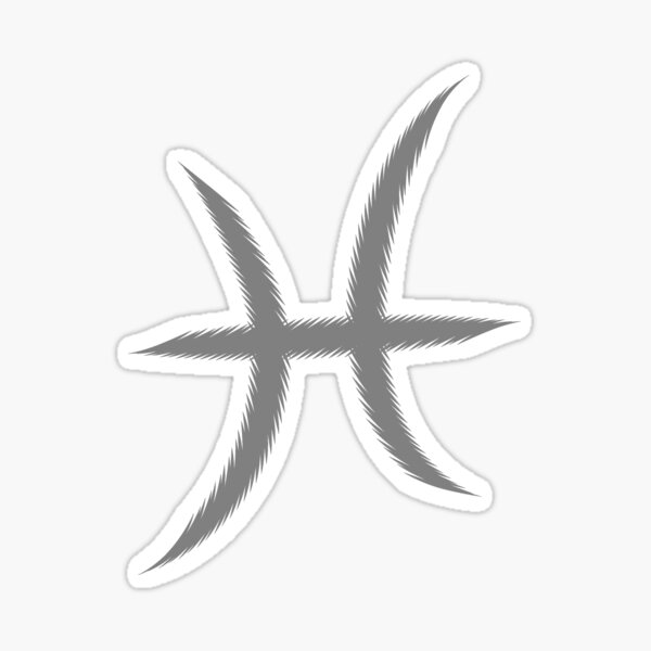 Item preview, Gray Pisces Two Fish Zodiac Symbol Design designed and sold by pattern-archive.