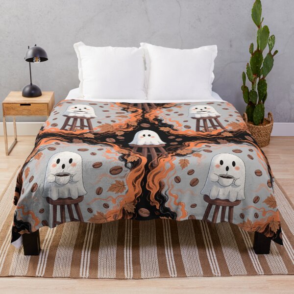 Item preview, Cute Ghost Halloween Stool Seamless Pattern designed and sold by Camel & Quirk.