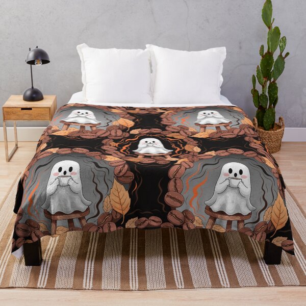 Item preview, Autumn Ghost Halloween Seamless Pattern designed and sold by Camel & Quirk.