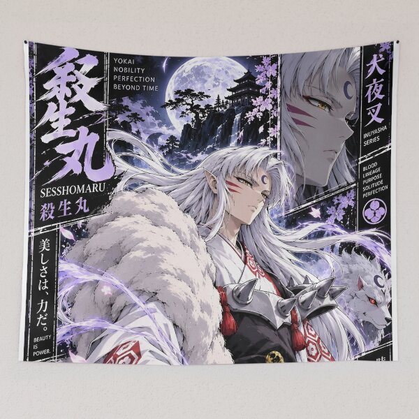 Item preview, Noble Yokai Warrior Under the Moonlight Japanese Fantasy Purple Aesthetic designed and sold by Dyan4.