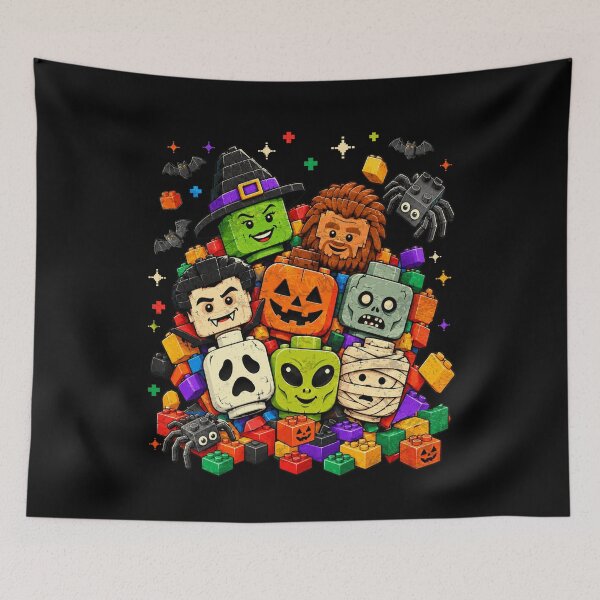 Item preview, Halloween Monsters Brick Building Blocks Toy Witch Vampire Zombie Spooky Cute designed and sold by Ortigzitoun.