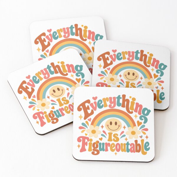 Item preview, Everything Is Figureoutable Positive Affirmation Motivational Quote designed and sold by NightGlyph.