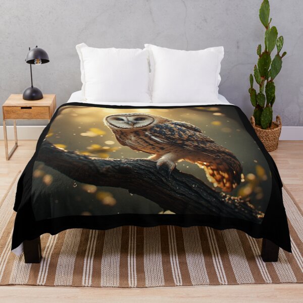 Item preview, Enchanted Barn Owl in Golden Forest Mist designed and sold by CreekSideCreat.