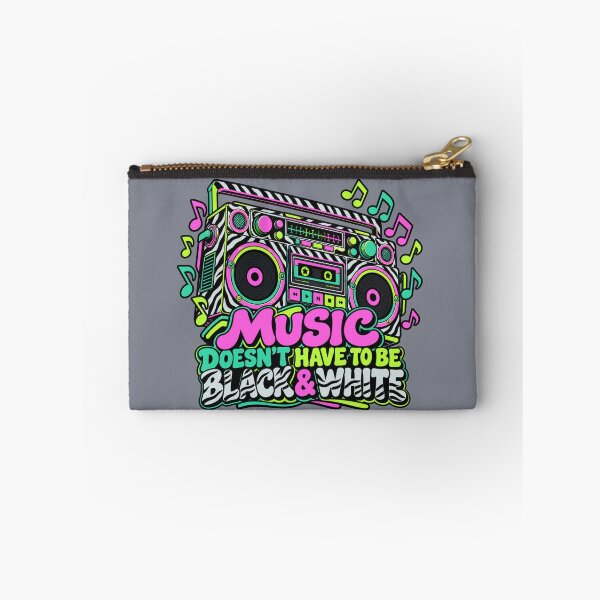 Item preview, Music Doesn’t Have to Be Black & White – Retro Zebra Boombox Design designed and sold by Aimetoi.
