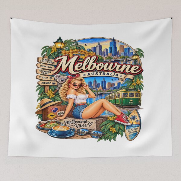 Artikelvorschau, Melbourne Australien – Skyline St Kilda Koala Reise Design entworfen und verkauft von Wandervogel123.