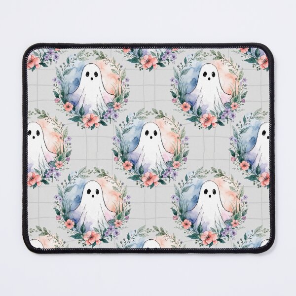 Item preview, Watercolor Floral Ghost Halloween Pattern designed and sold by Camel & Quirk.