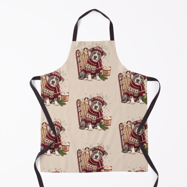 Item preview, Cute Pitbull Winter Ski Lodge Dog designed and sold by Cute & Sassy Custom Gifting Boutiques.