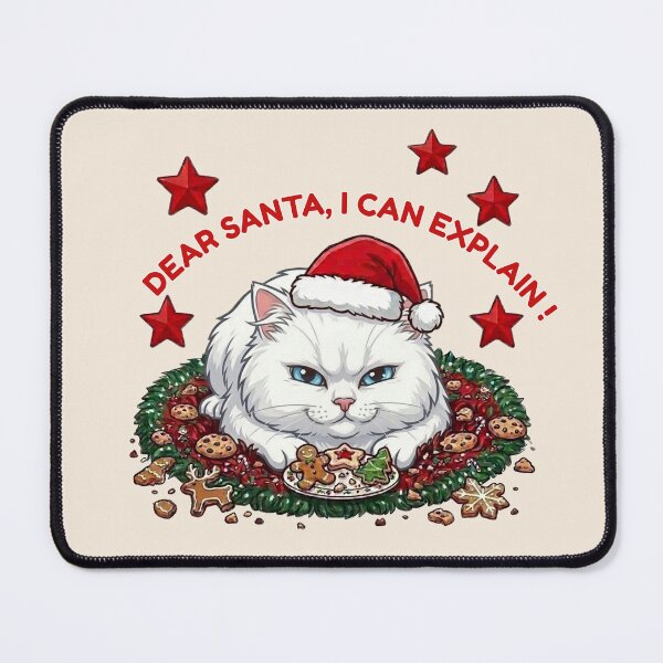 Item preview, Dear Santa I Can Explain White Persian Cat designed and sold by The-NOKU-Co.