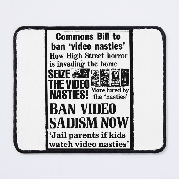 Item preview, Video Nasties Vintage Banned in Britain Retro Horror Movie Design designed and sold by ArcticFoxe.