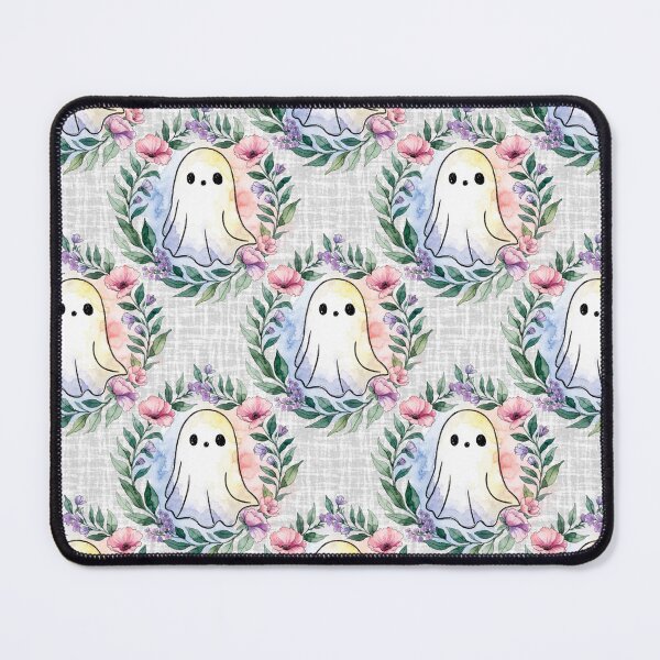 Item preview, Cute Ghost Floral Wreath Seamless Pattern designed and sold by Camel & Quirk.