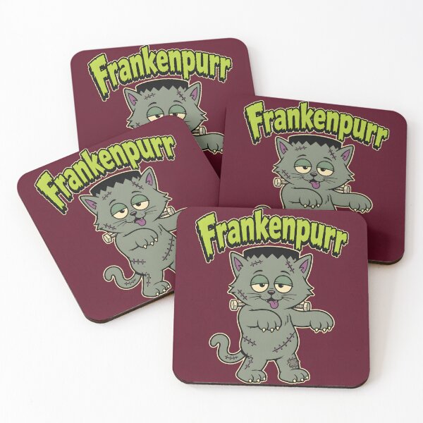 Aperçu de l'œuvre Frankenpurr Chat Frankenstein Drôle Halloween créée et vendue par Glitchart66.