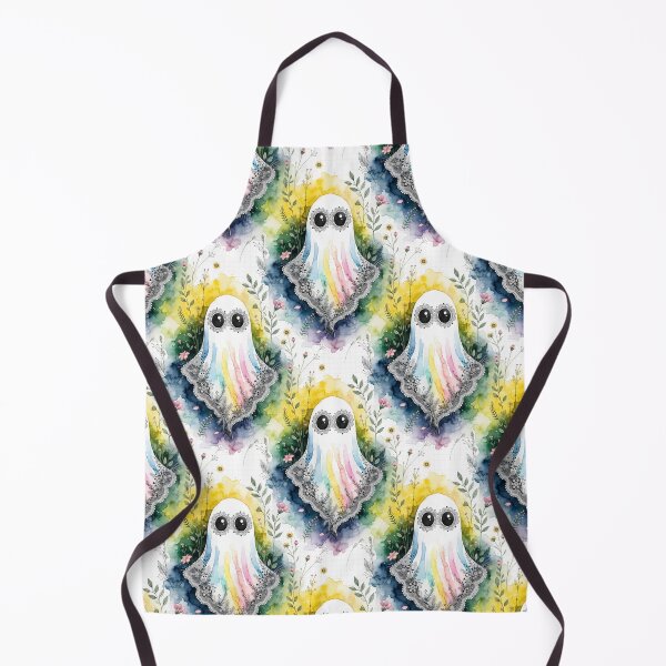 Item preview, Rainbow Watercolor Ghost Halloween Pattern designed and sold by Camel & Quirk.