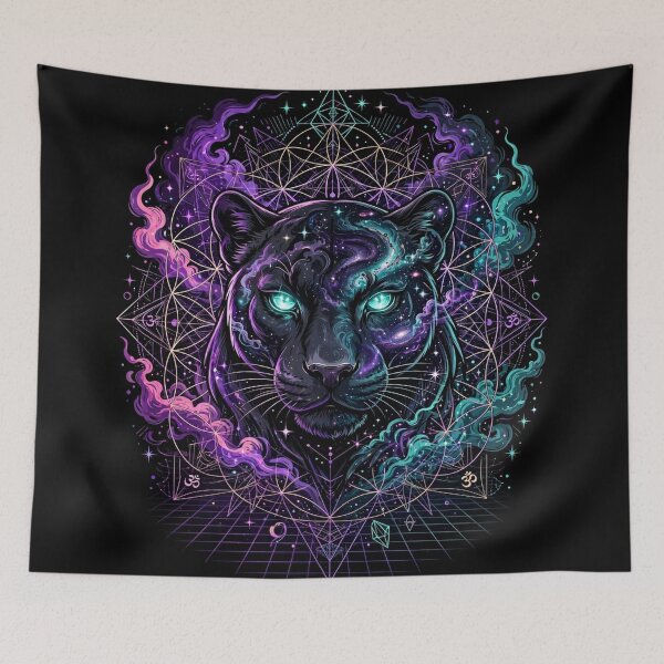 Item preview, Mystic Neon Galaxy Black Panther designed and sold by zwnexura.