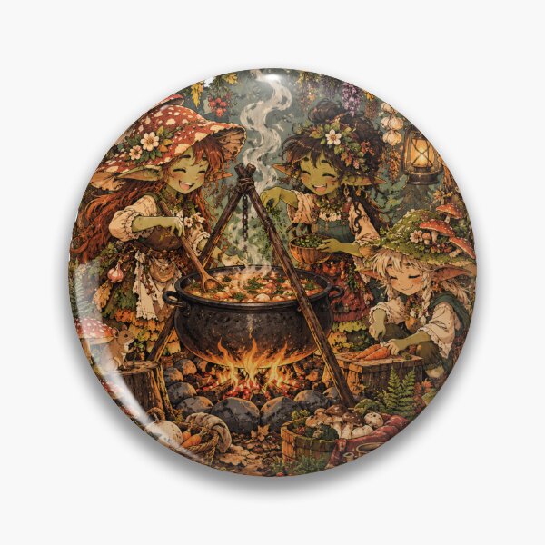 Item preview, Cozy Goblin Campfire Feast - Autumn Forest Stew designed and sold by Neurospicy Trolls.