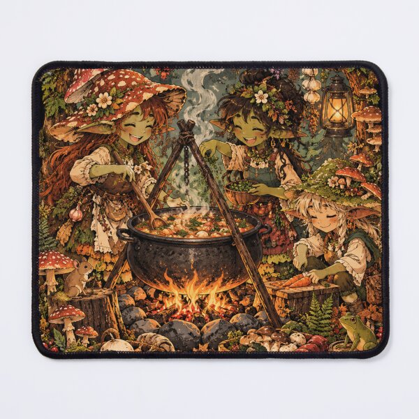 Item preview, Cozy Goblin Campfire Feast - Autumn Forest Stew designed and sold by Neurospicy Trolls.