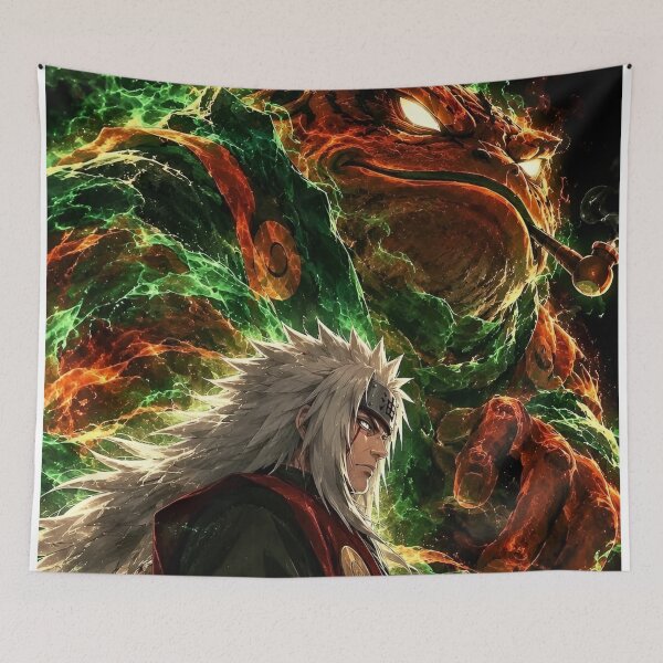 Item preview, Epic Sage Warrior Green and Orange Energy Giant Serpent Fantasy Art designed and sold by Dyan4.