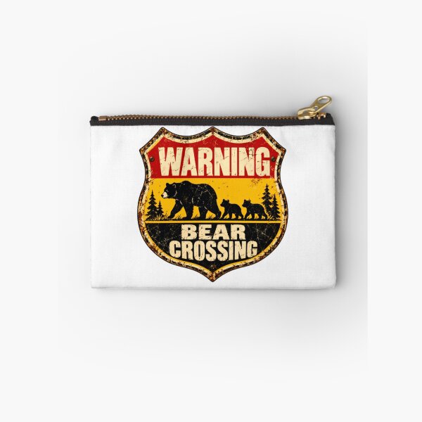 Item preview, Warning Bear Crossing Bear Lover Outdoor Nature Wildlife designed and sold by NightGlyph.