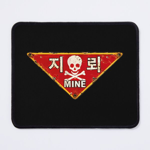 Item preview, Mine Korean Minefield Warning Sign Military Veteran designed and sold by NightGlyph.
