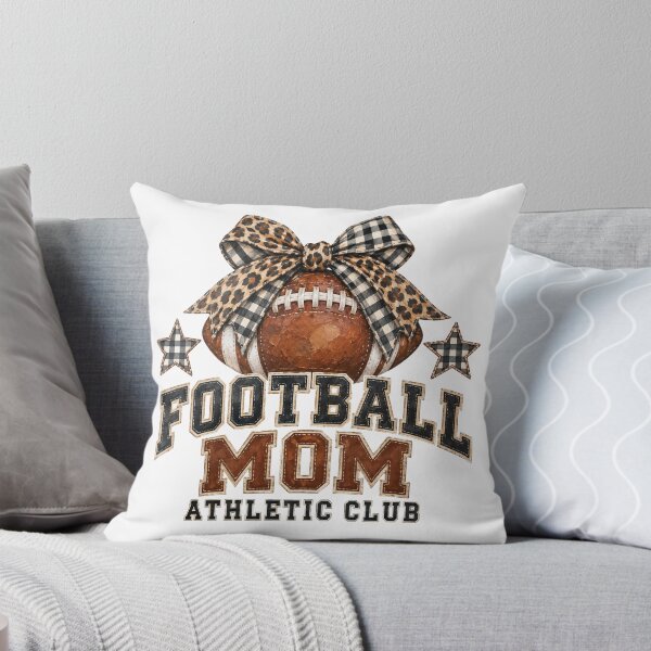 Item preview, Football Mom Athletic Club with Leopard Plaid Bow designed and sold by Cute-and-Co.