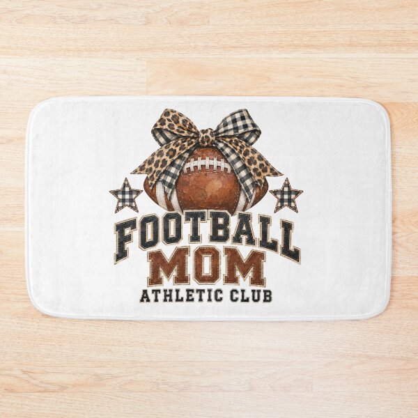 Item preview, Football Mom Athletic Club with Leopard Plaid Bow designed and sold by Cute-and-Co.