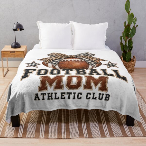 Item preview, Football Mom Athletic Club with Leopard Plaid Bow designed and sold by Cute-and-Co.