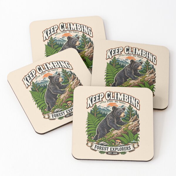 Item preview, Keep Climbing Black Bear Cub designed and sold by EvergreenPark - Tee Studio.