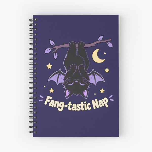 Item preview, Bat Cat Fang-tastic Nap Funny Halloween designed and sold by Glitchart66.