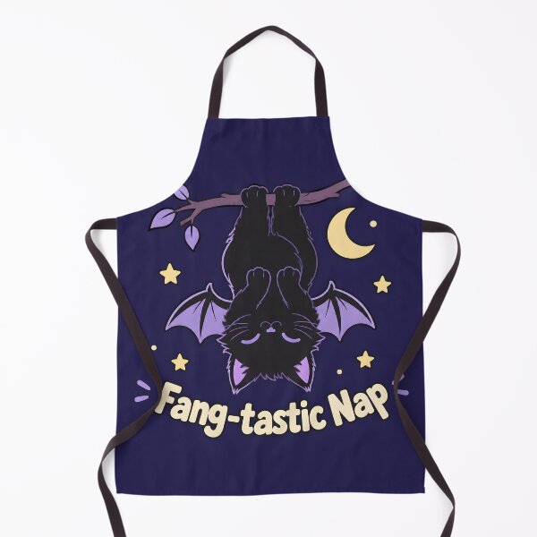 Item preview, Bat Cat Fang-tastic Nap Funny Halloween designed and sold by Glitchart66.