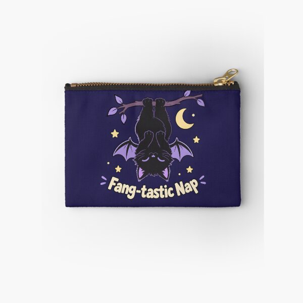 Item preview, Bat Cat Fang-tastic Nap Funny Halloween designed and sold by Glitchart66.