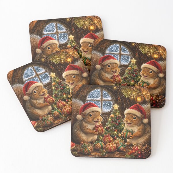 Item preview, Happy Christmas Squirrels With Gifts on Christmas Morning designed and sold by acceleratorhams.