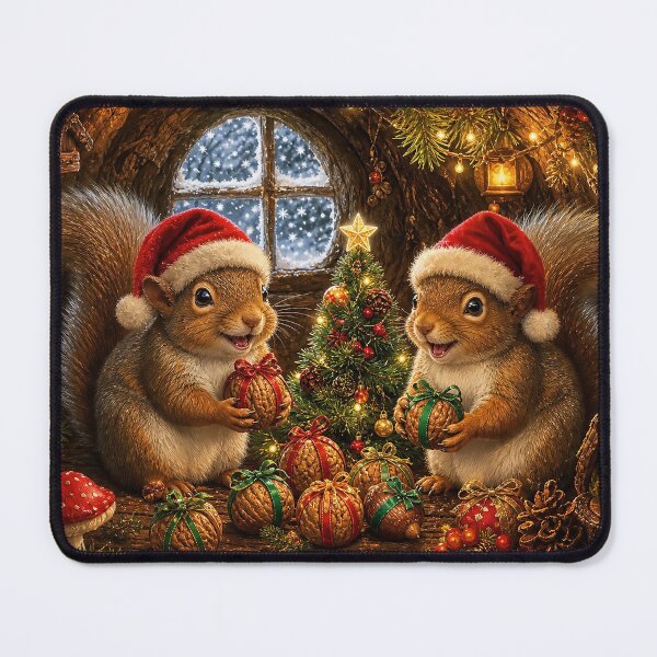 Item preview, Happy Christmas Squirrels With Gifts on Christmas Morning designed and sold by acceleratorhams.