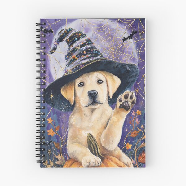 Item preview,  Halloween Golden Labrador with Pumpkin – Farmhouse Witch Dog Wall Art designed and sold by elisarasada.