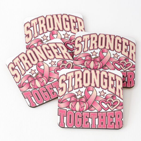 Item preview, Breast Cancer Awareness Stronger Together Pink Ribbon Retro Design designed and sold by Putin-07.
