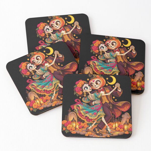 Item preview, Pumpkin and Catrina — Romantic Dance of Día de los Muertos designed and sold by Limmagin.